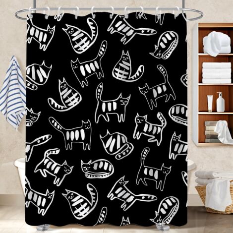 Rideau de bain 180x180 bordure lestée bâche de douche pour les amateurs de déco