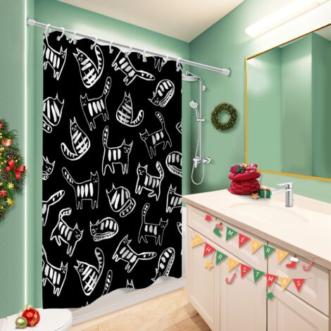 Rideau de bain 180x180 bordure lestée bâche de douche pour les amateurs de déco