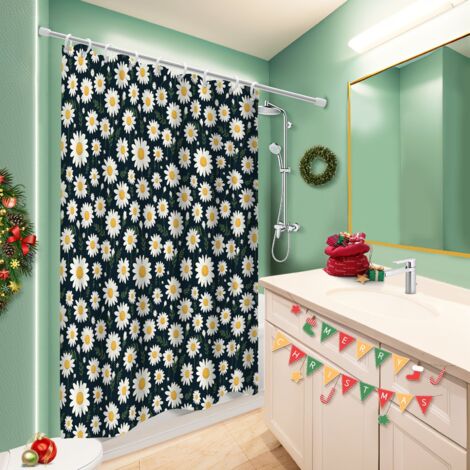 Rideau de bain 180x180 bordure lestée housse de baignoire pour idéal location saisonnière