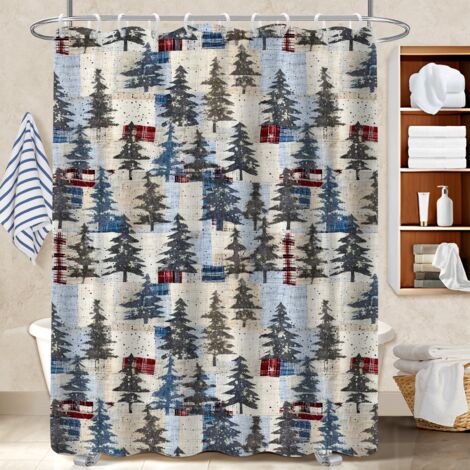 Rideau de bain 180x180 bordure lestée rideau séchage rapide pour un moment de détente absolue