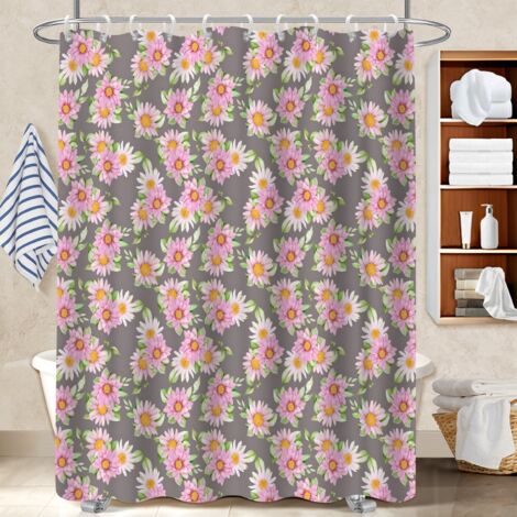 Rideau de bain 180x180 esthétique polyester pour salle de bain pour jeune couple emménageant