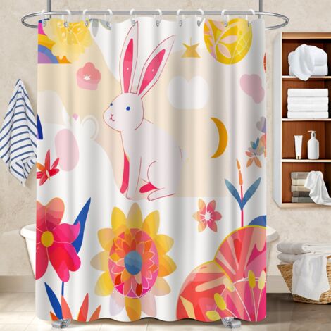 Rideau de bain 180x180 Évasion rideau étanche pour une ambiance tropicale et dépaysante