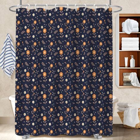 Rideau de bain 180x180 fluide rideau imperméable pour protéger le sol des éclaboussures efficacement