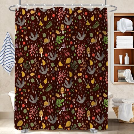 Rideau de bain 180x180 fluide voile de douche pour avec accessoires assortis