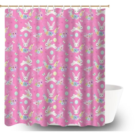 Rideau de bain 180x180 imperméable polyester pour salle de bain pour salle de bain avec baignoire