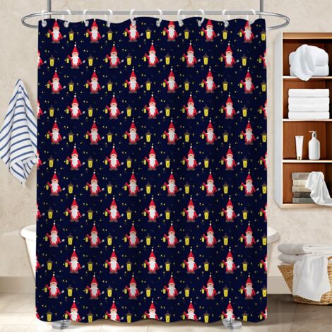 Rideau de bain 180x180 infroissable bâche de douche pour une déco d’hiver réconfortante