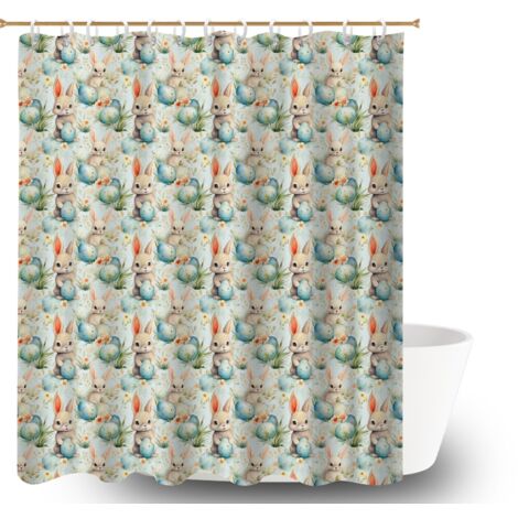 Rideau de bain 180x180 infroissable cache baignoire pour créer une ambiance spa