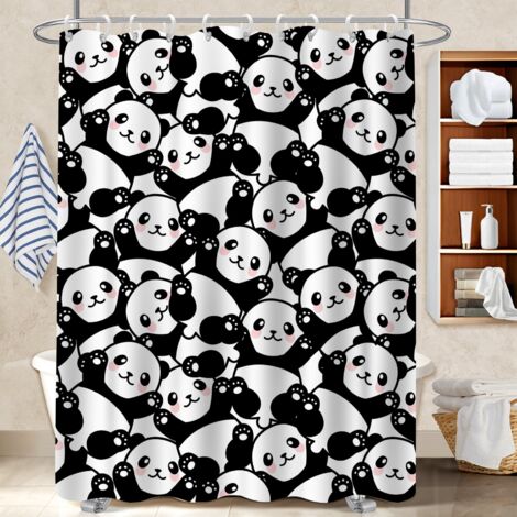 Rideau de bain 180x180 infroissable protection douche pour baignoire asymétrique