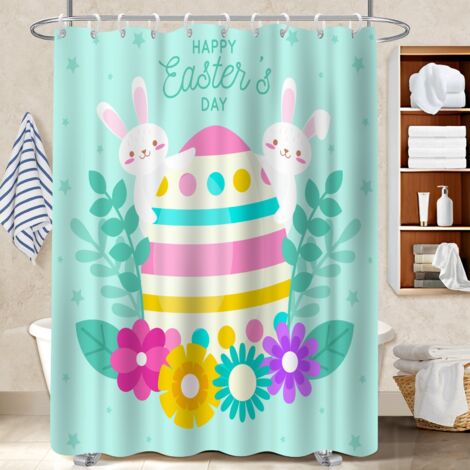 Rideau de bain 180x180 léger protection douche pour idéal location saisonnière