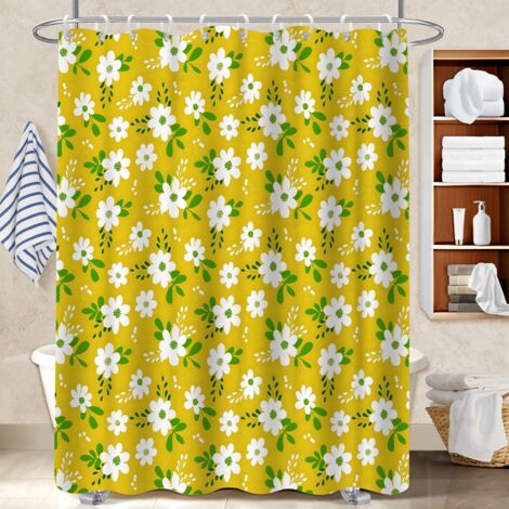 Rideau de bain 180x180 montage sans perçage polyester pour salle de bain pour idée cadeau pour pendaison de crémaillère