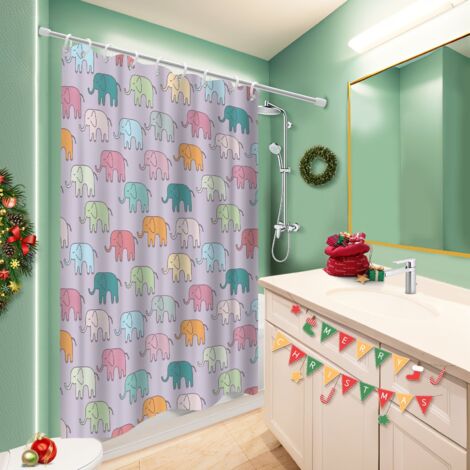 Rideau de bain 180x180 poids aux ourlets séparation douche pour salon de coiffure