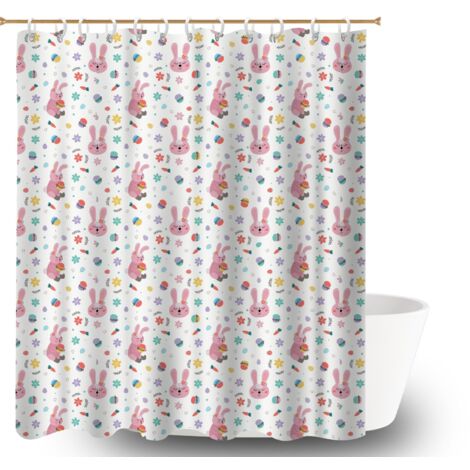 Rideau de bain 180x180 robuste rideau imperméable pour une ambiance tropicale et dépaysante