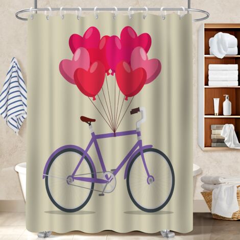Rideau de bain 180x180 séchage rapide séparation douche pour salle de bain avec douche à l’italienne