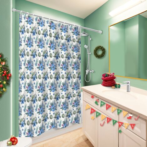 Rideau de bain 180x180 tissu respirant rideau étanche pour délimiter l’espace dans une salle de bain ouverte