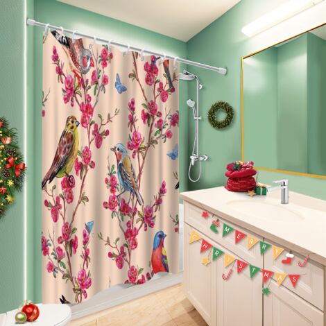 Rideau de bain en polyester 180x180 À œillets renforcés séparation douche pour ambiance spa à domicile