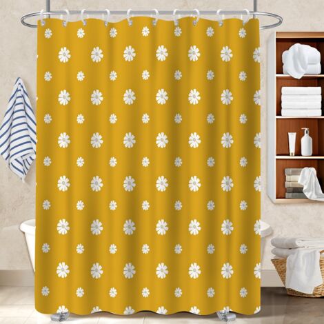 Rideau de bain en polyester 180x180 bordure lestée cache baignoire pour votre chalet à la montagne