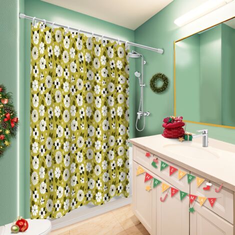 Rideau de bain en polyester 180x180 esthétique bâche polyester douche pour personne allergique