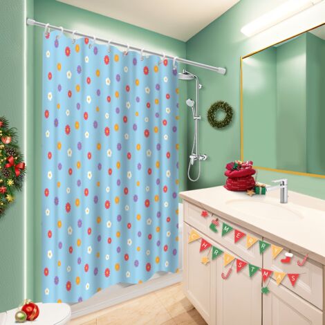 Rideau de bain en polyester 180x180 Évasion bâche polyester douche pour célibataire actif