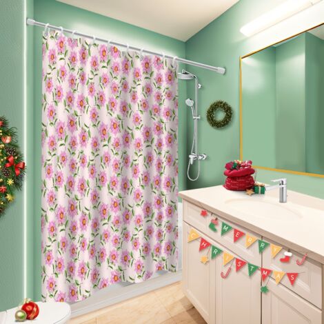 Rideau de bain en polyester 180x180 lavable housse de baignoire pour préparer la maison avant l’arrivée d’invités