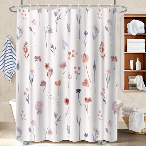 Rideau de bain en polyester 180x180 stylé voile de douche pour optimiser un petit espace