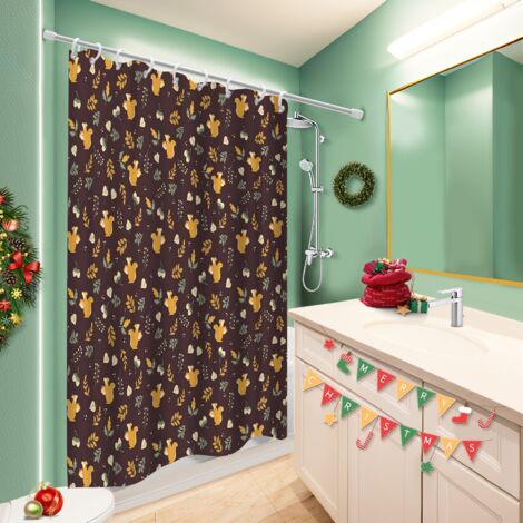 Rideau de bain en polyester 180x180 tendance cache baignoire pour avec accessoires assortis