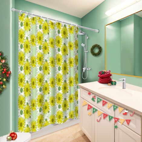 Rideau de bain en polyester 180x180 tissu respirant rideau étanche pour appartement