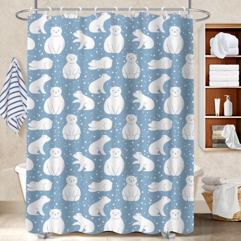 Rideau de bain imprimé polyester 180x180 aéré rideau étanche pour solution pour angle difficile