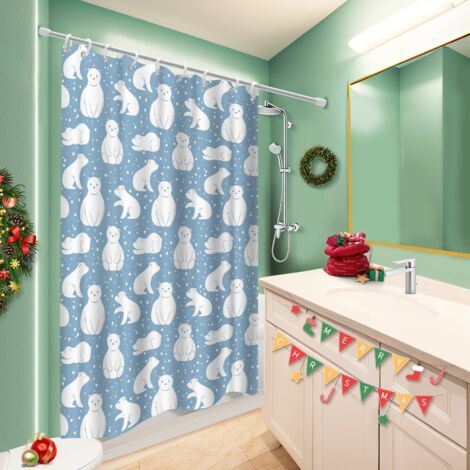 Rideau de bain imprimé polyester 180x180 aéré rideau étanche pour solution pour angle difficile