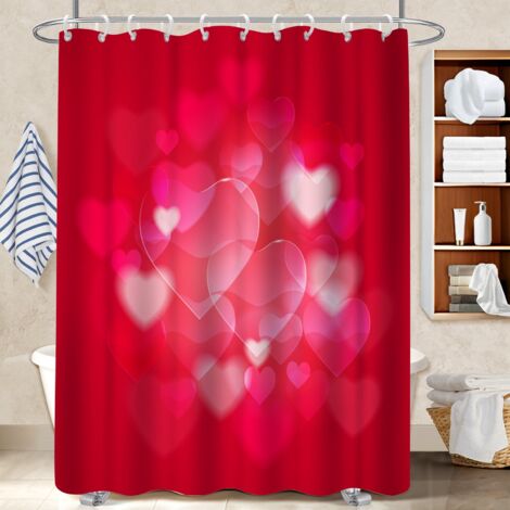 Rideau de bain imprimé polyester 180x180 antifongique bâche de douche pour logement étudiant