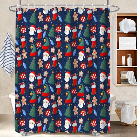 Rideau de bain imprimé polyester 180x180 bordure lestée protection douche pour jeune couple emménageant