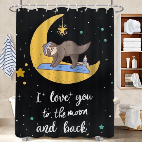 Rideau de bain imprimé polyester 180x180 décoratif bâche polyester douche pour préparer la maison avant l’arrivée d’invités