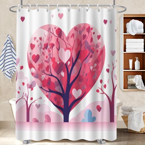 Rideau de bain imprimé polyester 180x180 Élégant bâche de douche pour idéal location saisonnière