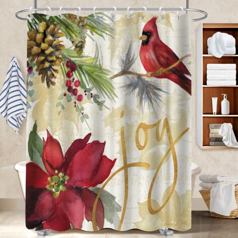 Rideau de bain imprimé polyester 180x180 esthétique rideau étanche pour baignoire d’angle