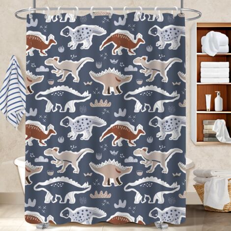 Rideau de bain imprimé polyester 180x180 Étanche rideau étanche pour une ambiance tropicale et dépaysante