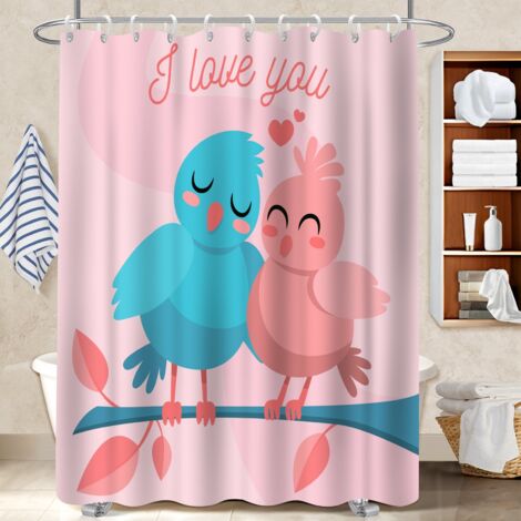 Rideau de bain imprimé polyester 180x180 lavable cache baignoire pour une petite salle de bain