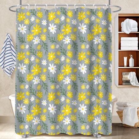 Rideau de bain imprimé polyester 180x180 montage sans perçage rideau étanche pour campin