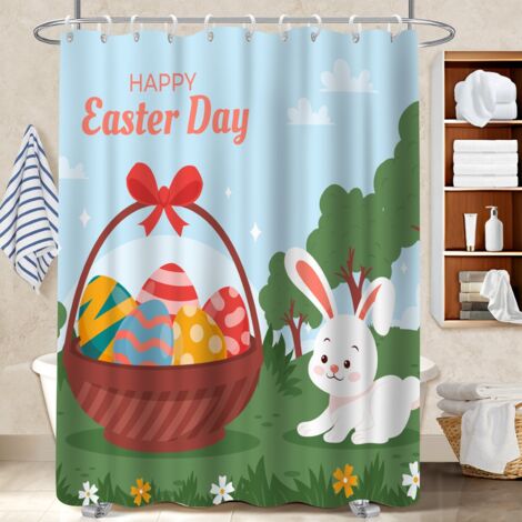 Rideau de bain imprimé polyester 180x180 montage sans perçage rideau étanche pour salle de bain avec baignoire