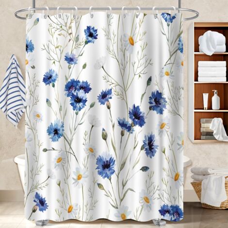 Rideau de bain imprimé polyester 180x180 montage sans perçage rideau imperméable pour hôtel / airbnb