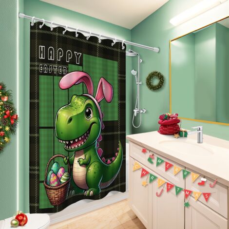 Rideau de bain imprimé polyester 180x180 robuste rideau séchage rapide pour salle de bain avec douche à l’italienne