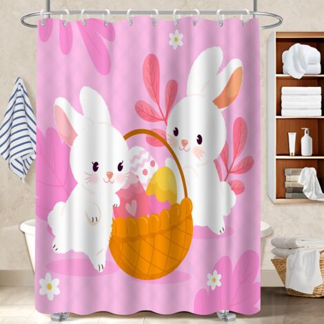 Rideau de bain imprimé polyester 180x180 stylé voile de douche pour une ambiance tropicale et dépaysante