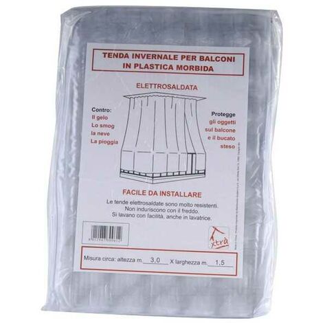 Rideau de balcon en PVC blanc 350x300 Xtra
