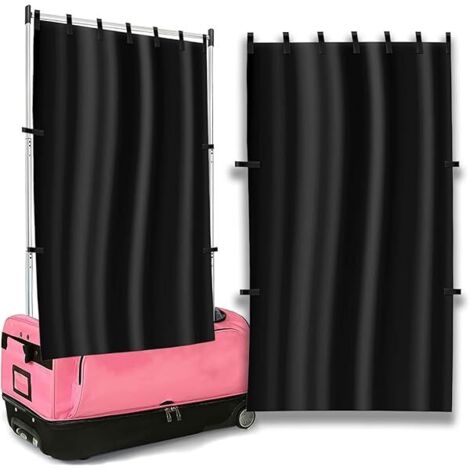 Rideau De Confidentialité Pour Sac De Danse - 150 X 80 Cm - Tissu Oxford 210T - Pour Portant Intégré Sac À Vêtements De Danse - Noir - 1 Pièce