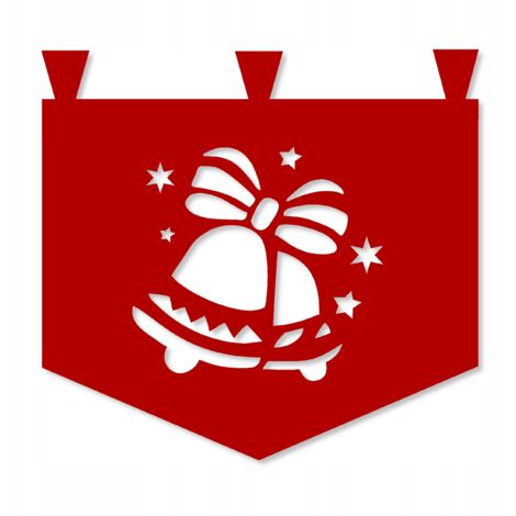 Rideau de cuisine M4 avec cloches de Noël 35x35