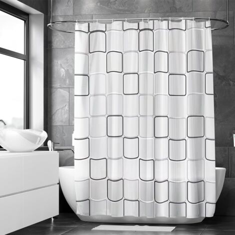 Rideau De Douche - 1 Pièce - Polyester - Imperméable Et Anti-moisissure - Salle De Bain - 180x200 Cm