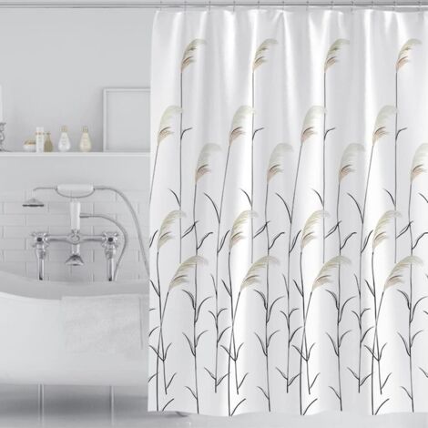 Rideau de douche 150 x 200 cm, motif marbré, imperméable et anti-moisissures