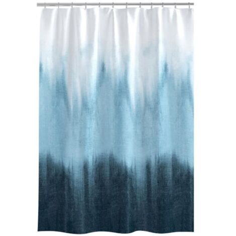 Rideau de Douche 150x180cm - Imperméable en Polyester Bleu et Blanc - Décoration pour Salle de Bain et Toilettes