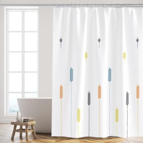 Rideau de Douche 180 x 200 cm Anti Moisissure Facile à Nettoyer