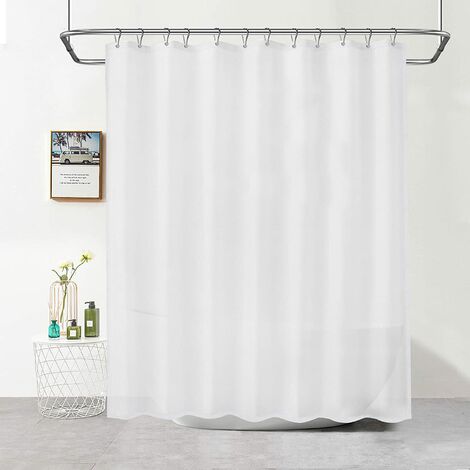 180 x 180cm Imperméable Anti-moisissures Lavable Polyester Tissu Rideaux de Salle de Bains Rideau de Douche
