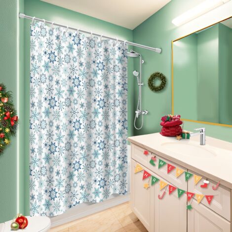 Rideau de douche 180x180 À œillets renforcés housse de baignoire pour une ambiance tropicale et dépaysante