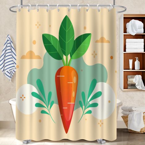 Rideau de douche 180x180 antifongique polyester pour salle de bain pour une déco d’hiver réconfortante